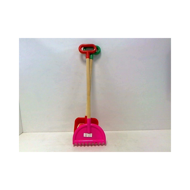 Łopatka + grabki drewniany trzonek 54453