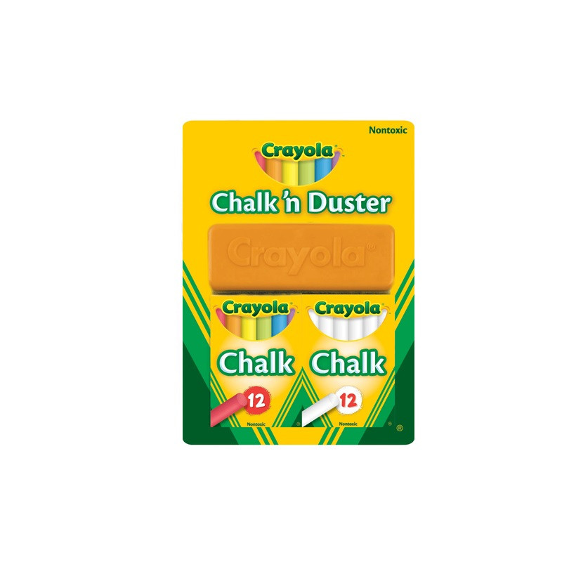  Crayola kreda 2x12szt bia-kolor+gąbka 51-6009