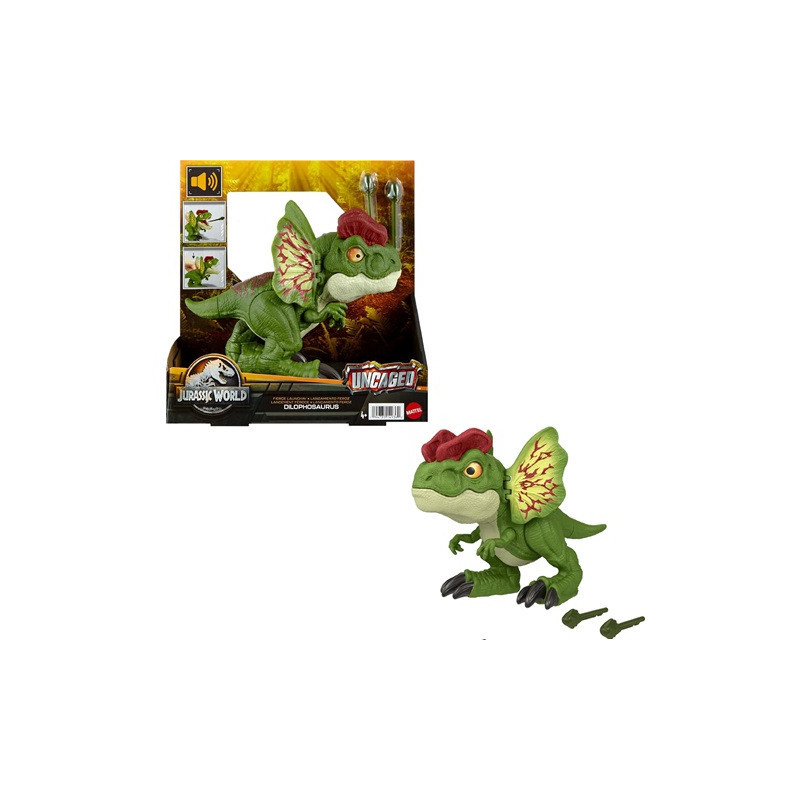  JURASSIC WORLD Dilophosaurus ryczący HNT66 /1