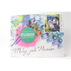  Malowanie po numer.Sowa mała i motyl 1005541