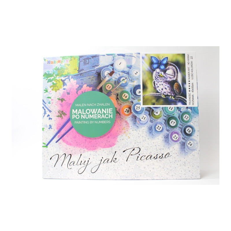  Malowanie po numer.Sowa mała i motyl 1005541