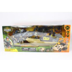 Zestaw wojskowy+łódź+helikopter ABC11-125 01701