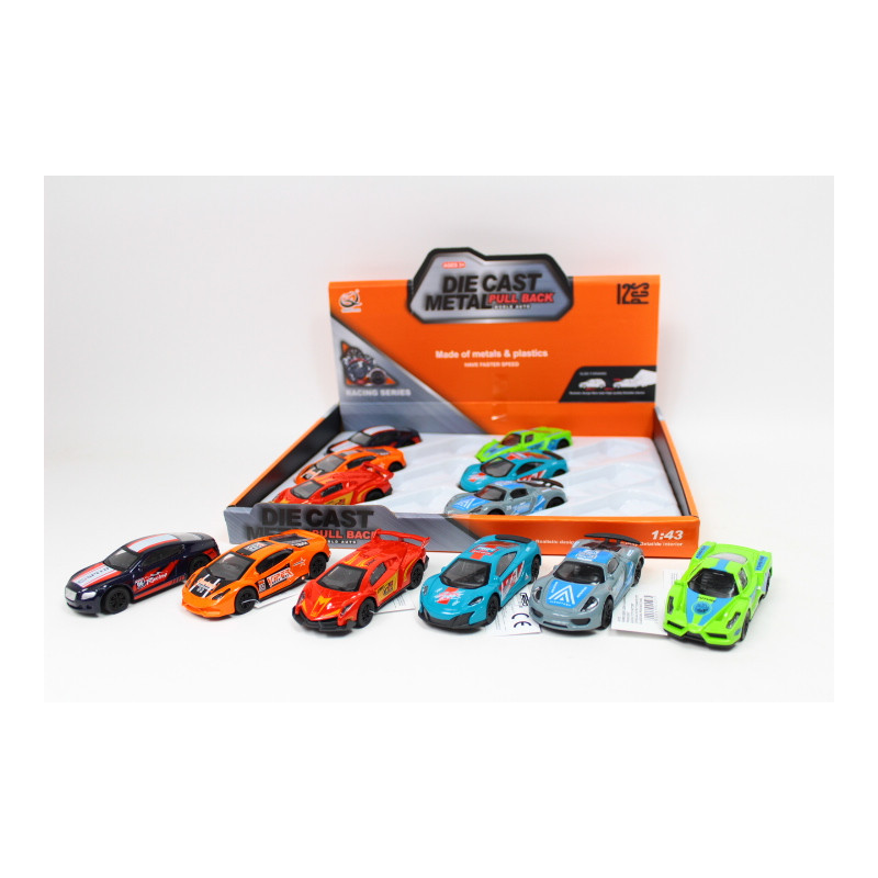 Auto metal z napędem 12szt/disp G200130 55075