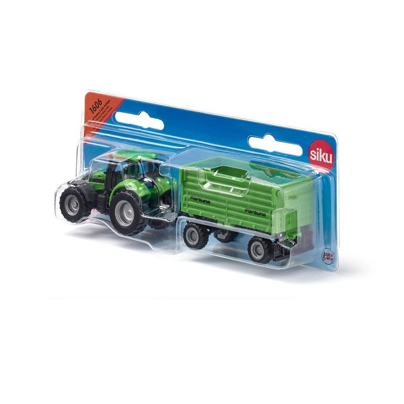SIKU 16 Traktor DEUTZ-FAHR  z przyczepą 1606