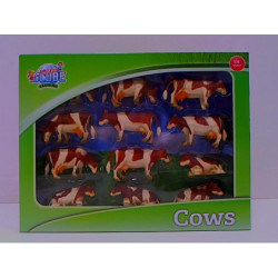 Krowy 12szt brązowo-białe 571968 81000