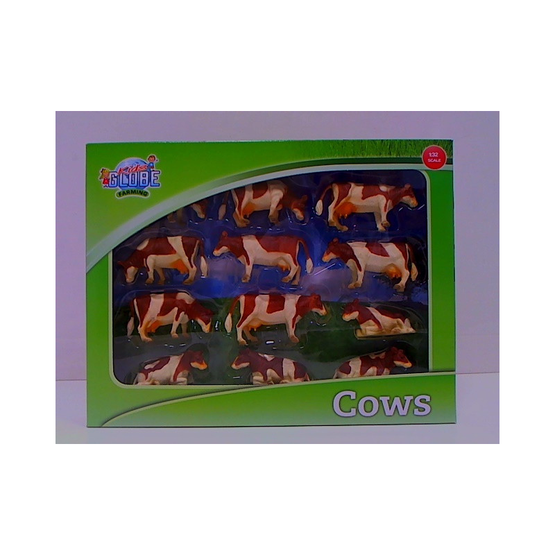 Krowy 12szt brązowo-białe 571968 81000