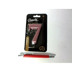Świeczka B_C Cyfra7 metróż-złot 8cm PF-SCRZ7 24798