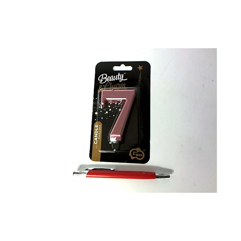 Świeczka B_C Cyfra7 metróż-złot 8cm PF-SCRZ7 24798