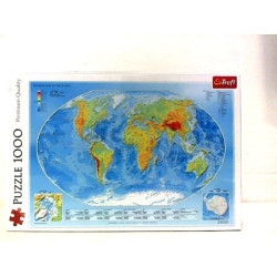 PUZZLE 1000 Mapa fizyczna świata 10463