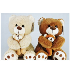 Miś pluszowy 25cm z dzieckeim 3wz 660462 66018