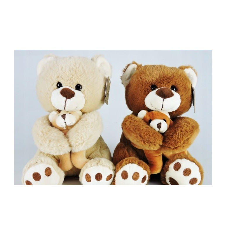 Miś pluszowy 25cm z dzieckeim 3wz 660462 66018