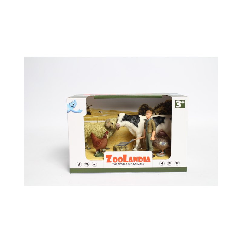 Zoolandia zagroda krowa z cielakiem pudełko 51062