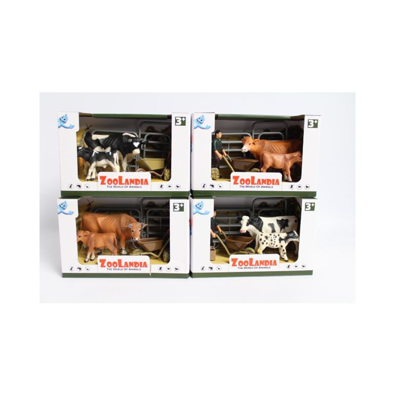 Zoolandia zagroda krowa+cielak 4wz 50980 09801
