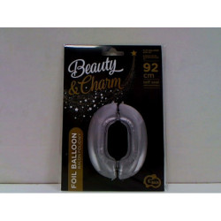 Balon foliowy B_C Cyfra0 sreb.92cm FG-S85S0 40301