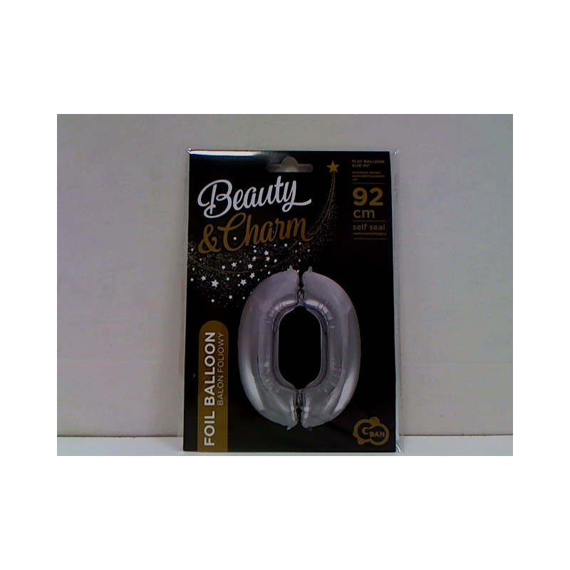 Balon foliowy B_C Cyfra0 sreb.92cm FG-S85S0 40301