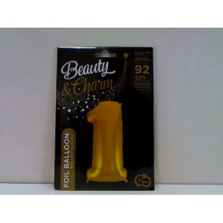 Balon foliowy B_C Cyfra1 złota 92cm FG-C85Z1 32245