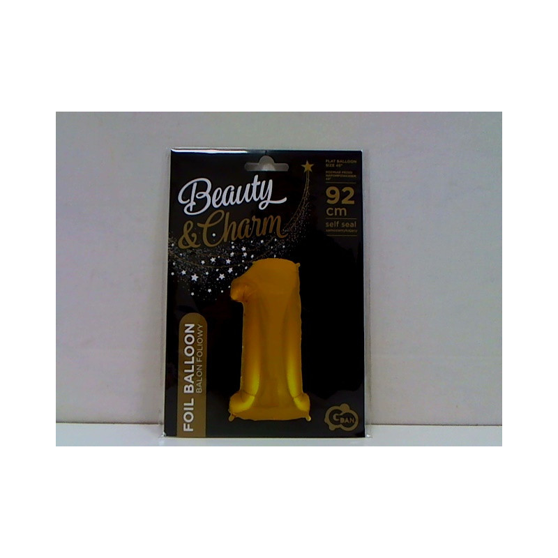 Balon foliowy B_C Cyfra1 złota 92cm FG-C85Z1 32245