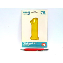 Balon foliowy Smart Cyfra1 złota76cm CH-SZL1 44543
