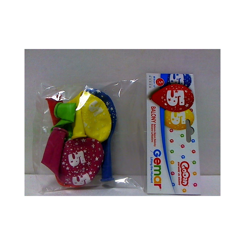 Balony 12" z nadr "5" pastelmix A5 GS110/5 01502