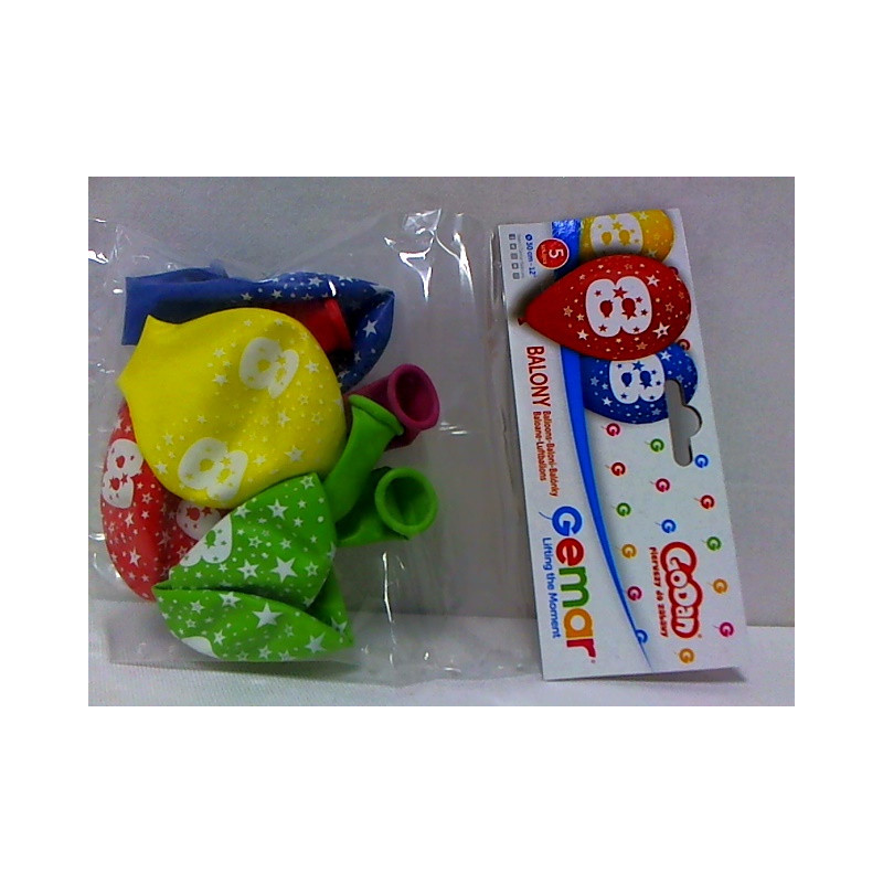 Balony 12" z nadr."8" pastelmix A5 GS110/8 01588