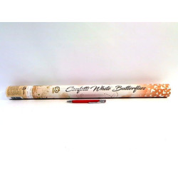 Konfetti pneumat.Białe motylki 60cm 04929