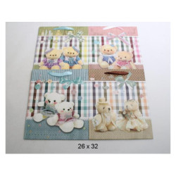 Torebka prezentowa misie 26*32 /12 D18771 00410