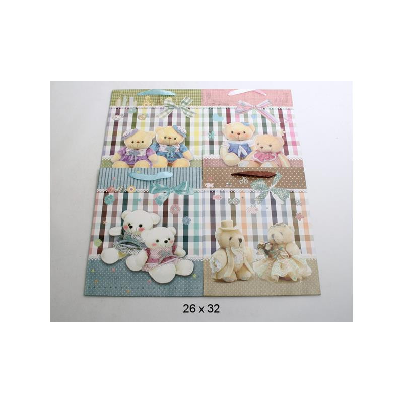 Torebka prezentowa misie 26*32 /12 D18771 00410