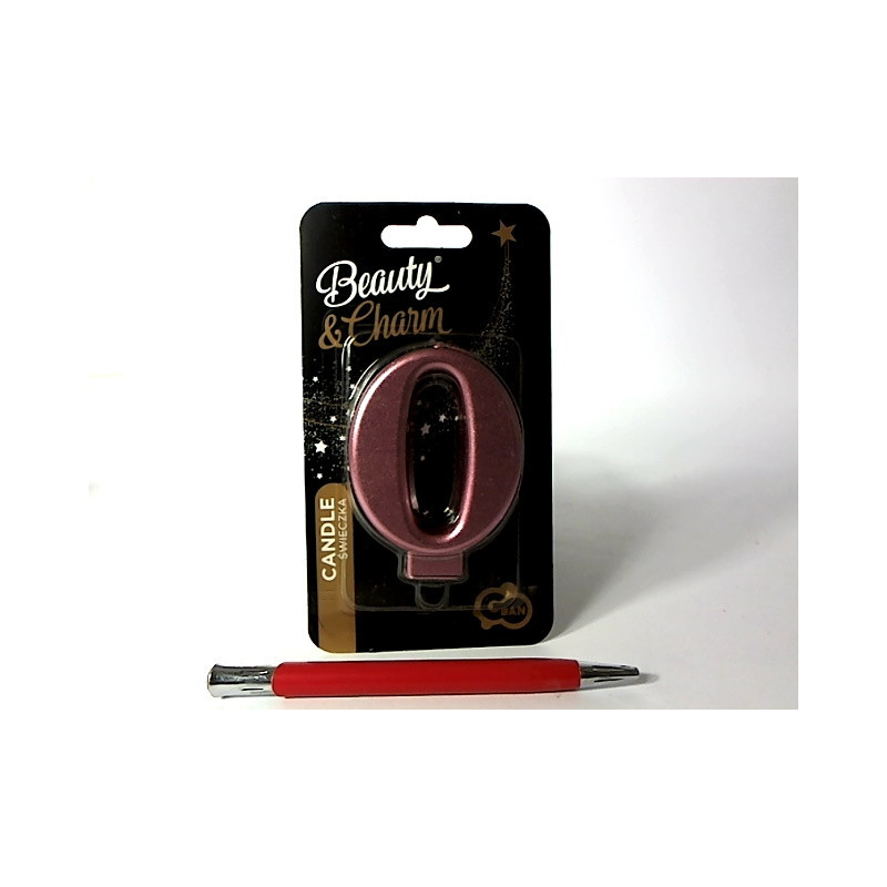 Świeczka B_C Cyfra0 metróż-złot 8cm PF-SCRZ0 24651