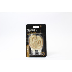 Świeczka B_C złoty kont.Cyferka60 PF-SCZK60 31217