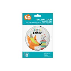 Balon foliowy 18" Lisek...HappyB-day FG-OBLS 49258
