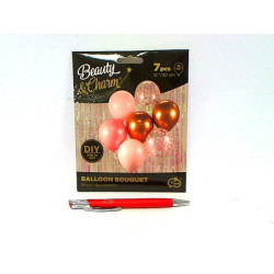 Bukiet balon.B_C róż-miedź A7 BB-RMD7 49081