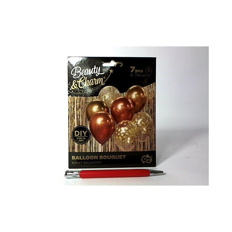 Bukiet balonowy B_C złoto-miedź A7 BB-ZLM7 40385