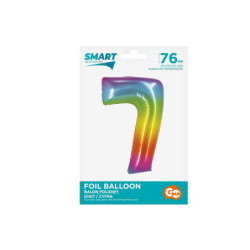 Balon foliowy Smart Cyfra7 tęcza76cm CH-STC7 45281