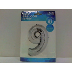 Balon foliowy B_C Cyfra9 sreb.92cm FG-S85S9 40394