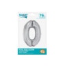 Balon foliowy Smart Cyfra0 sreb.76cm CH-SSR0 45069