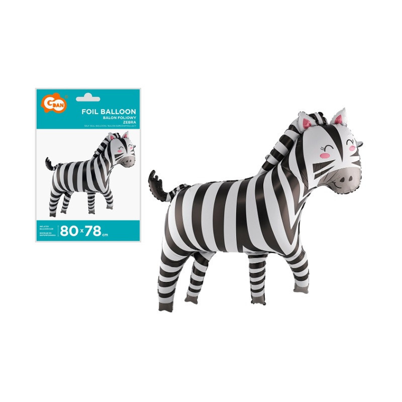Balon foliowy Zebra 80x78cm BF-HZEN 85898