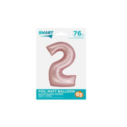Balon fol Smart Cyfra2 j.róż mat76cm CH-SJR2 59059