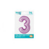 Balon fol Smart Cyfra3 lawendmat76cm CH-SLW3 58717