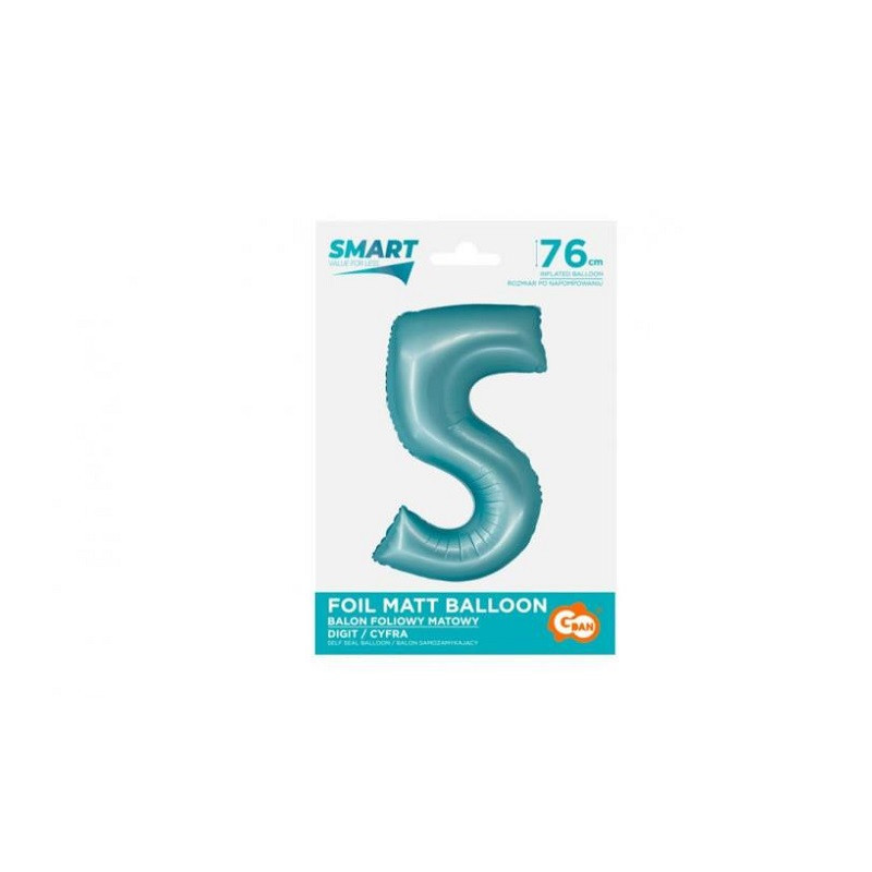 Balon fol Smart Cyfra5 j.niebmat76cm CH-SJN5 58939