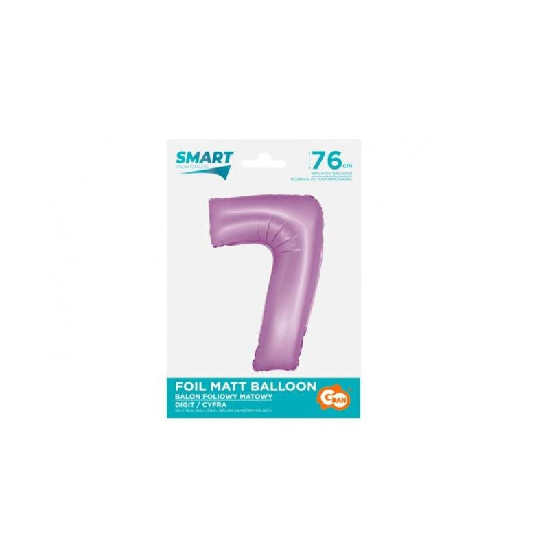 Balon fol Smart Cyfra7 lawendmat76cm CH-SLW7 58793