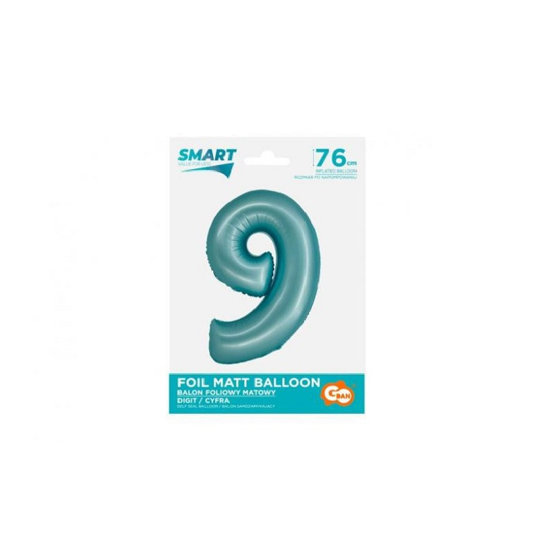 Balon fol Smart Cyfra9 j.niebmat76cm CH-SJN9 59011