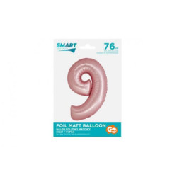 Balon fol Smart Cyfra9 j.róż mat76cm CH-SJR9 59196