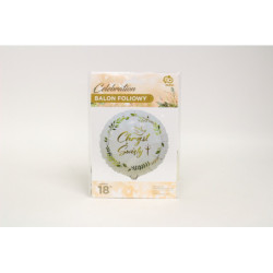 Balon fol.ChrzestŚwięty gołąb/krzyż  FG-OCGK 60536