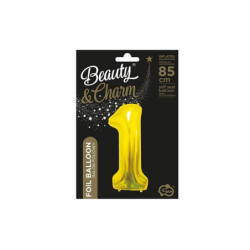 Balon folia B_C Cyfra1 złota 85cm CH-HZL1 80909