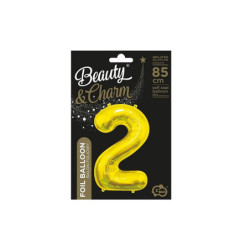 Balon folia B_C Cyfra2 złota 85cm CH-HZL2 80923