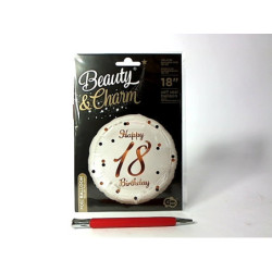 Balon foliowy 18" Happy18Bday róż/zł FG-O18B 47933