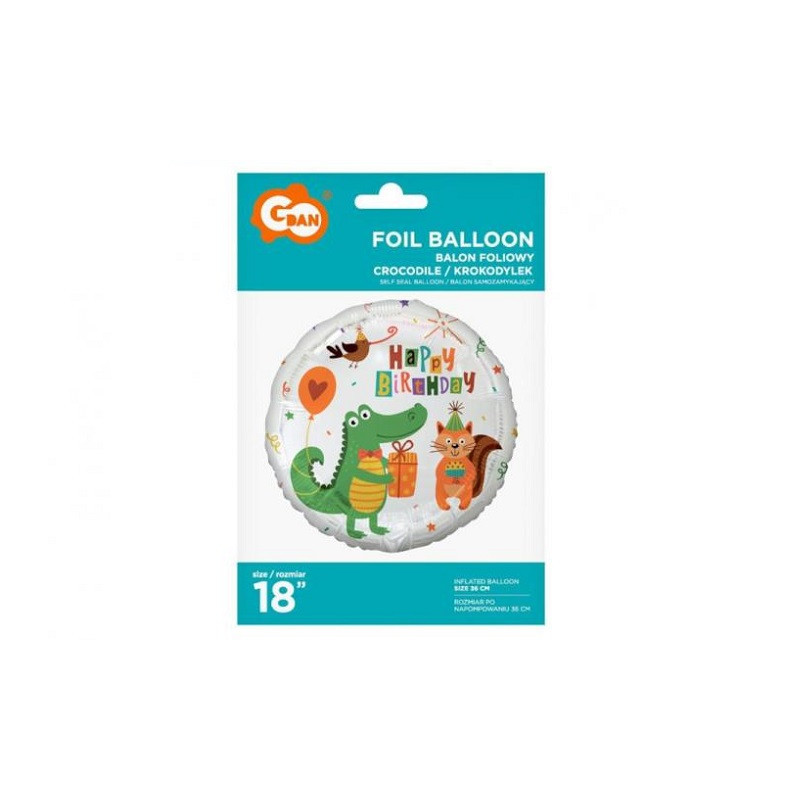 Balon foliowy 18" Krokodylek z prez.FG-OBKP 49272