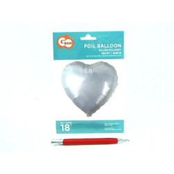 Balon foliowy 18" Serce białe HS-S18BL 07081