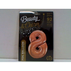 Balon foliowy Cyfra8 róż+zł 92cm HS-C45RZ8 06381