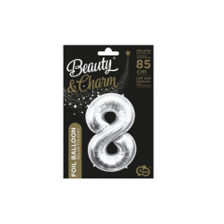 Balon foliowy Cyfra8 srebrna 85cm BC-HSR8 09559